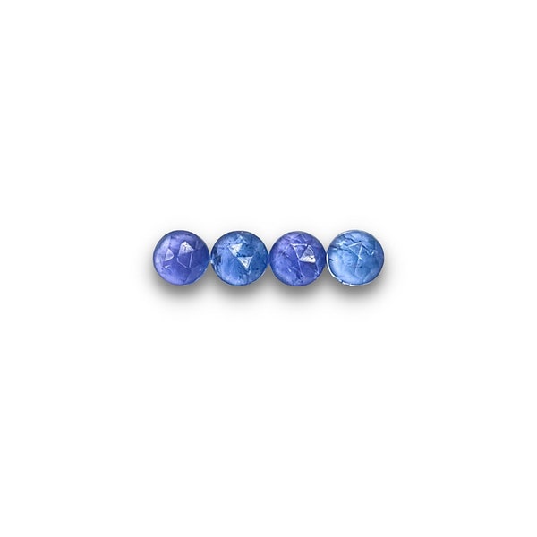 Tanzanite Cabochons Rose Cut - 5mm Round - Choose a set of 4 or 2, or a single cabochon