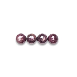 Silk Ruby Cabochons: 6mm Round Rose Cut Gemstone