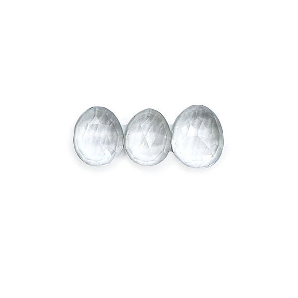 Crystal Clear Quartz Cabochons Rose Cut - 9 to 10.5mm, Clear Quartz Cabs, Crystal Quartz Cabs