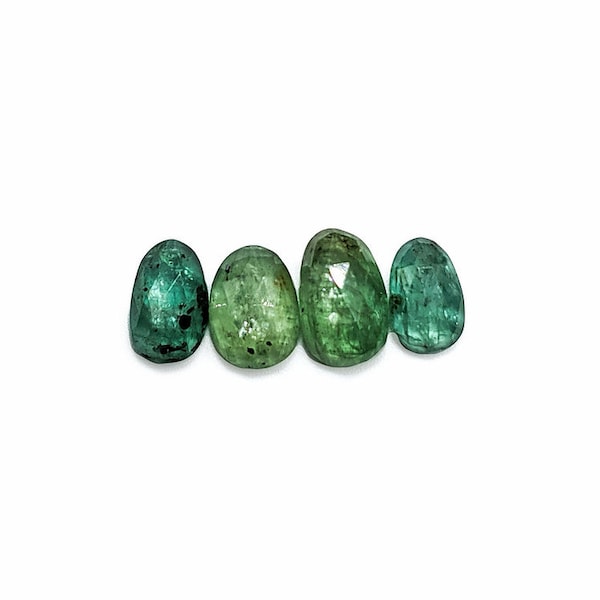 Green Kyanite Cabochons Rose Cut - 8.5 to 10 mm - Choose a single cabochon or a set of 2 or 4