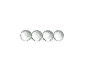 Rosenquarz-Cabochons: 7 mm kristallklarer Edelstein