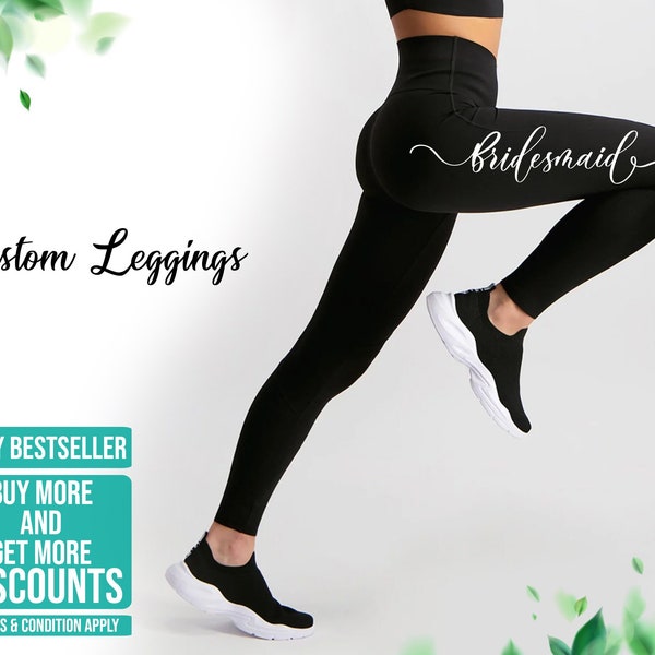 Customized Leggings Personalized Leggings Workout Leggings Yoga Leggings Gym Leggings Women Leggings Custom Print Leggings Gift For Here