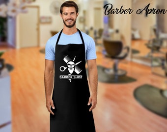 Personalized Hairdresser Apron, Hair stylist Apron, Custom Hair Salon Bib Apron Cosmetologist Apron with Pockets Customized Aprons for Salon