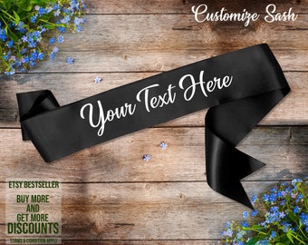 Personalized Sash Customized Sash Bridal Sash Your Text Sash Bridal Sash Bridesmaid Sash Birthday Satin Silk Sash Gift For Her Wedding Gift