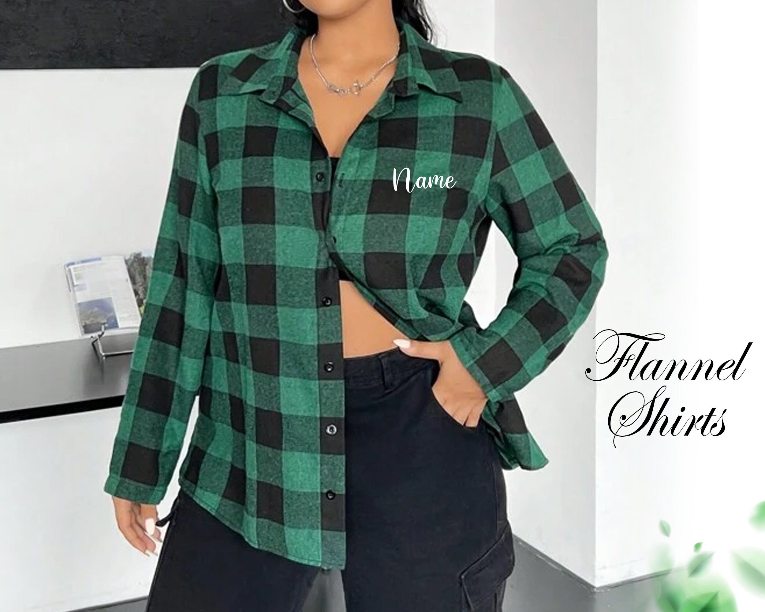 flannel fitted shirt