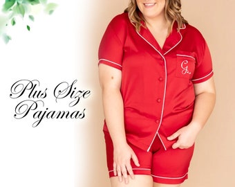 Plus Size 6XL Pajamas - Custom Wedding Party Pajamas - Bridal Party PJs -Bridesmaid gift - Bridal party PJs - Matching Pajamas -Gift For Her