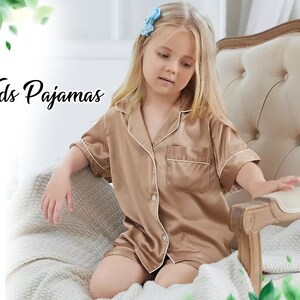 Personalized Kids Pajama Set Bridesmaid Pyjamas Customized Pyjamas Custom Pjs Bridal Pyjamas Night Ware Pajamas Gift For Her Wedding Gift image 3