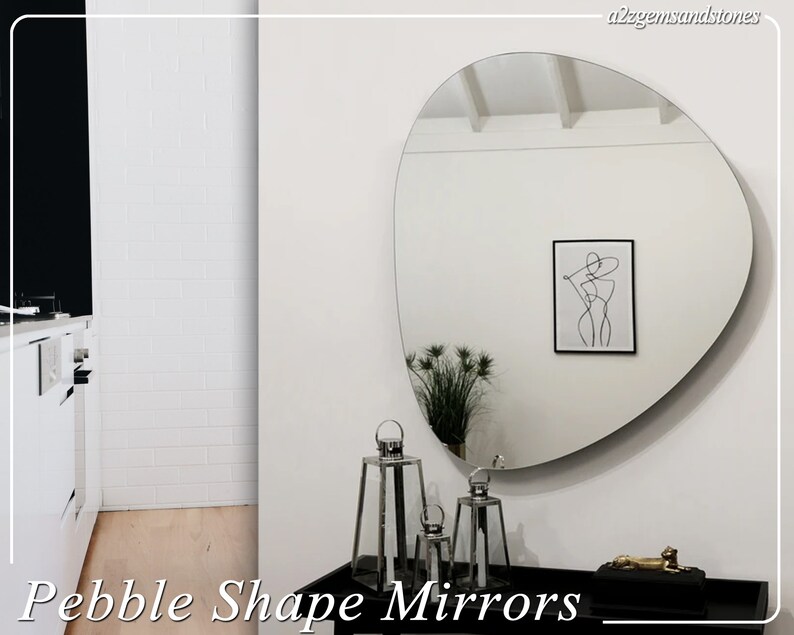 Pebble Mirror Set Asymmetrical Mirror Aesthetic Design Etsy
