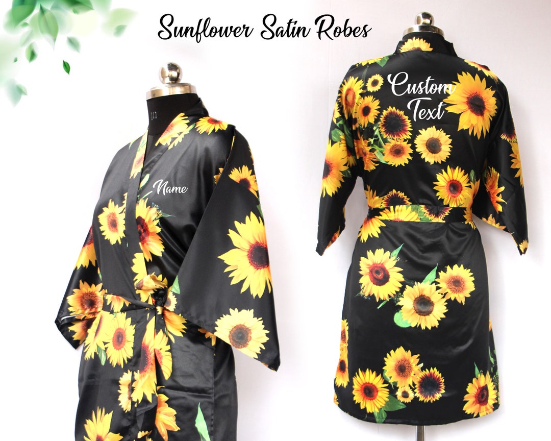 Sunflower Robes Customized Bridesmaid Robe Personalized Robes Custom