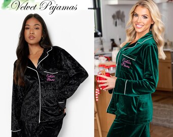 New Autumn Winter Women's Velvet Pajamas Set Crop Top+long Pants+