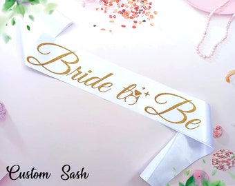 Bride to Be Sash | Custom Text Satin Sash | Custom Quote Sash Custom Sash Personalized Sash Birthday Sash Bachelorette Sash