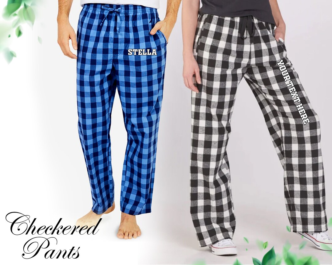Personalized Flannel Pajama Adult Men Women Unisex PJ Custom Flannel