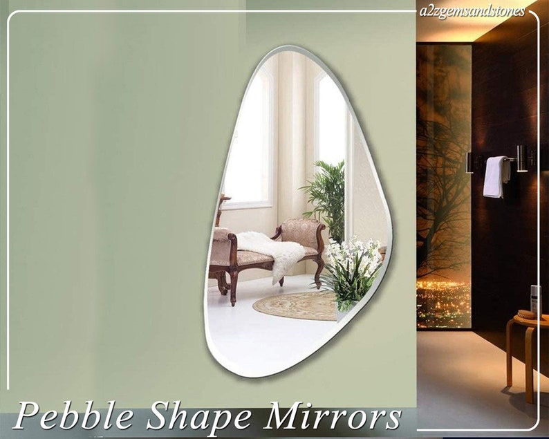 Pebble Mirror Set Asymmetrical Mirror Aesthetic Design Etsy