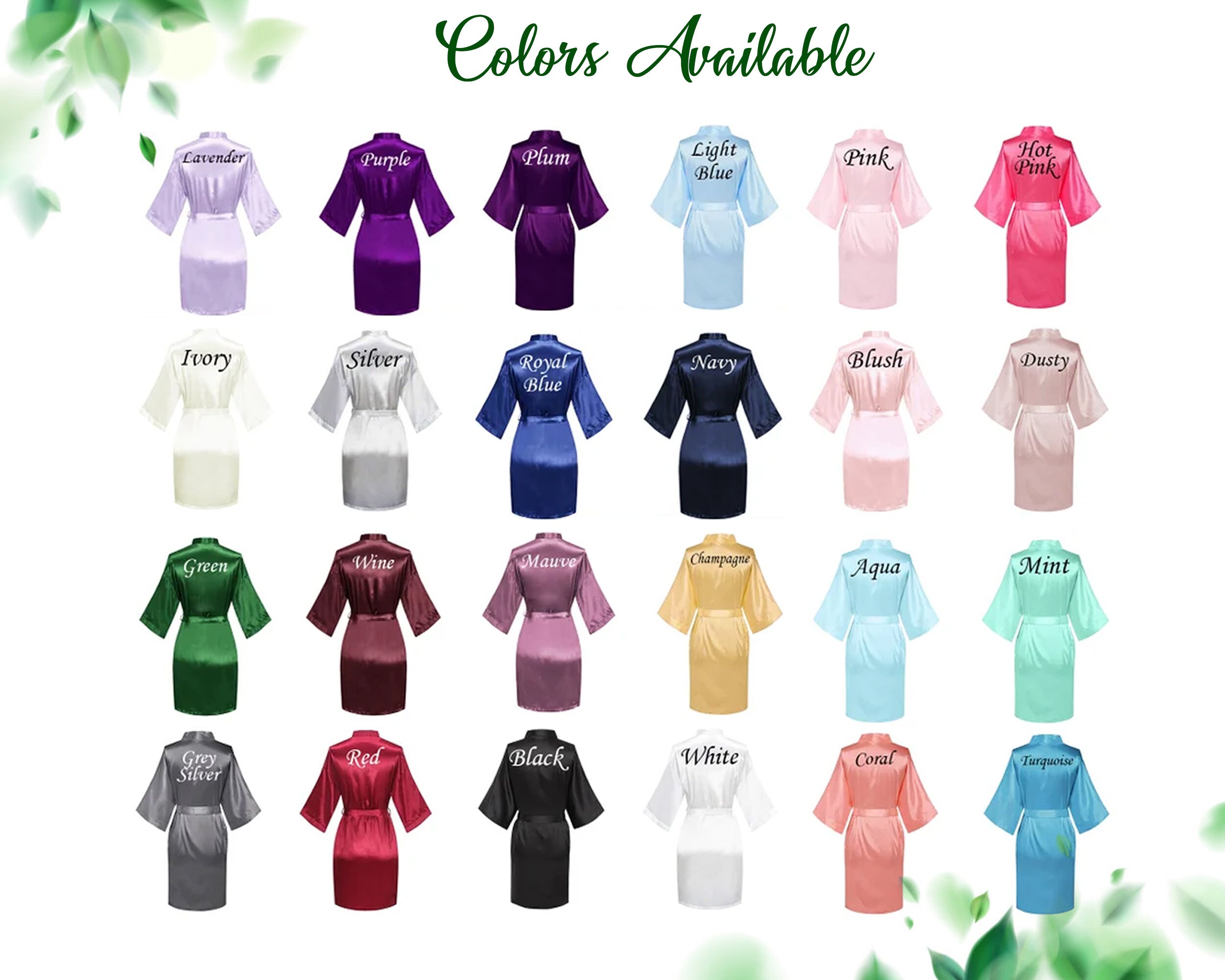 Kids Robes Flower Girl Robes Satin Robes Personalized Robes Etsy