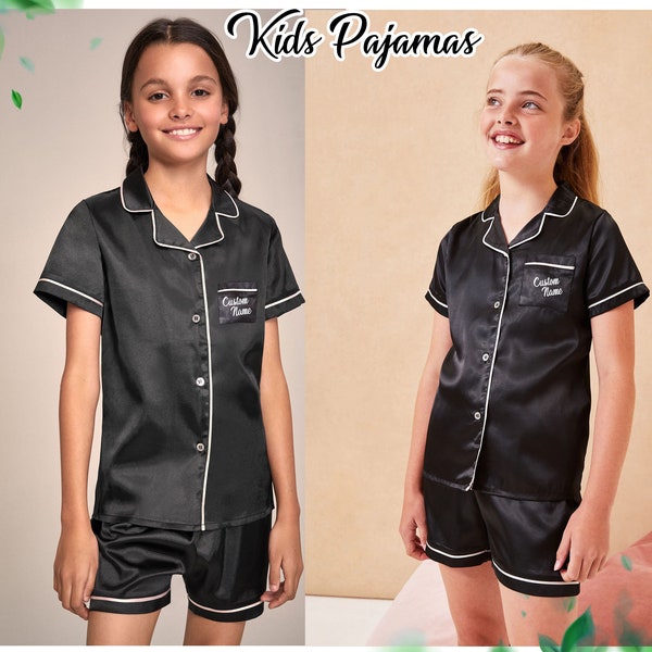 Personalized Kids Pajama Set Bridesmaid Pyjamas Customized Pyjamas Custom Pjs Bridal Pyjamas Night Ware Pajamas Gift For Her Wedding Gift