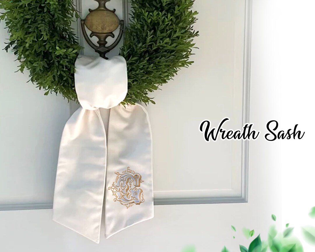 WHITE Wreath Sash Wreath Sash Door Hanger Blanks for Etsy