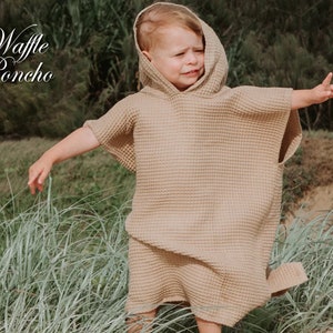 Waffle Towel Beach Poncho Personalized Waffle Poncho for Kids Kids Beach Poncho Monogrammed Beach Hoodie Beach Coverup for Children image 5