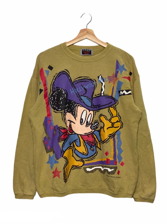 Vintage Mickey Mouse Cowboy Hollywood Crewneck