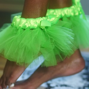 Neon Green Tulle Tutu Cuffs For Your Arms and Ankles