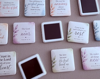 Aimants chrétiens de vers de bible | Ensemble de décorations inspirantes pour réfrigérateur