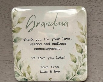 Aimant personnalisé grand-mère | Souvenir grand-parent personnalisé, fait main au Royaume-Uni