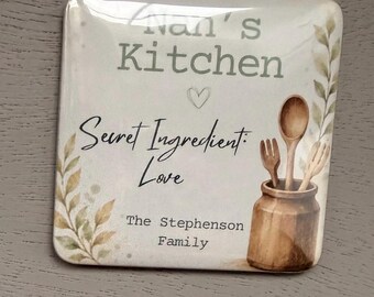Aimant personnalisé de cuisine de grand-mère | Ingrédient secret amour souvenir