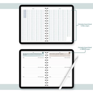 Daily Digital Self Reflection Guided Journal, Stay in Your Own Energy, Goodnotes Android iPad Planner, Notability Planner, Hyperlinked Tabs