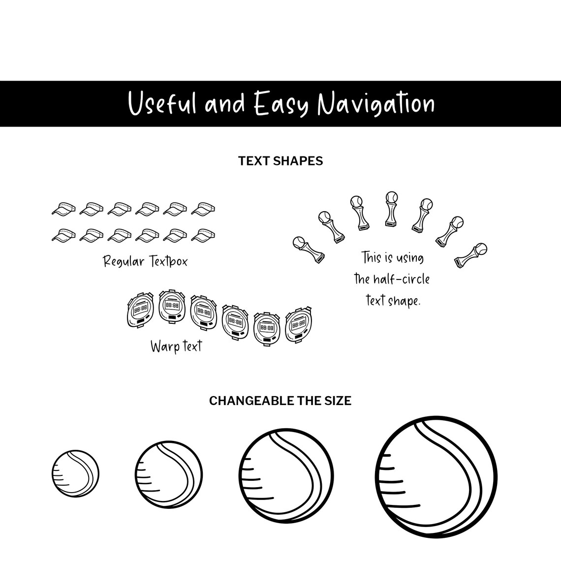 Tennis Doodle Fonts, Instant File Otf, Ttf Font Download, Racket Sports ...