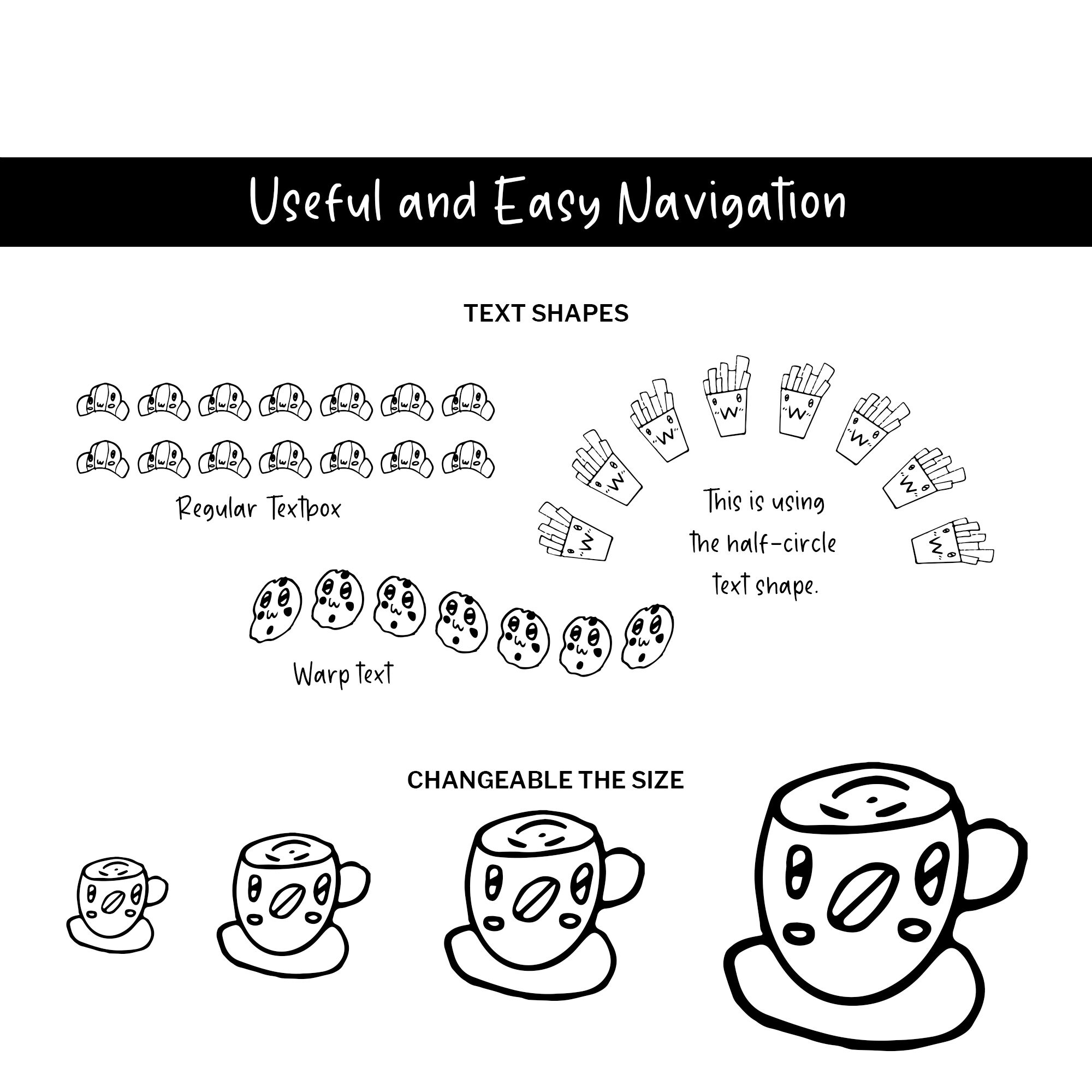 Cute Food Monsters Doodle Fonts, Instant File Otf, Ttf Font Download ...