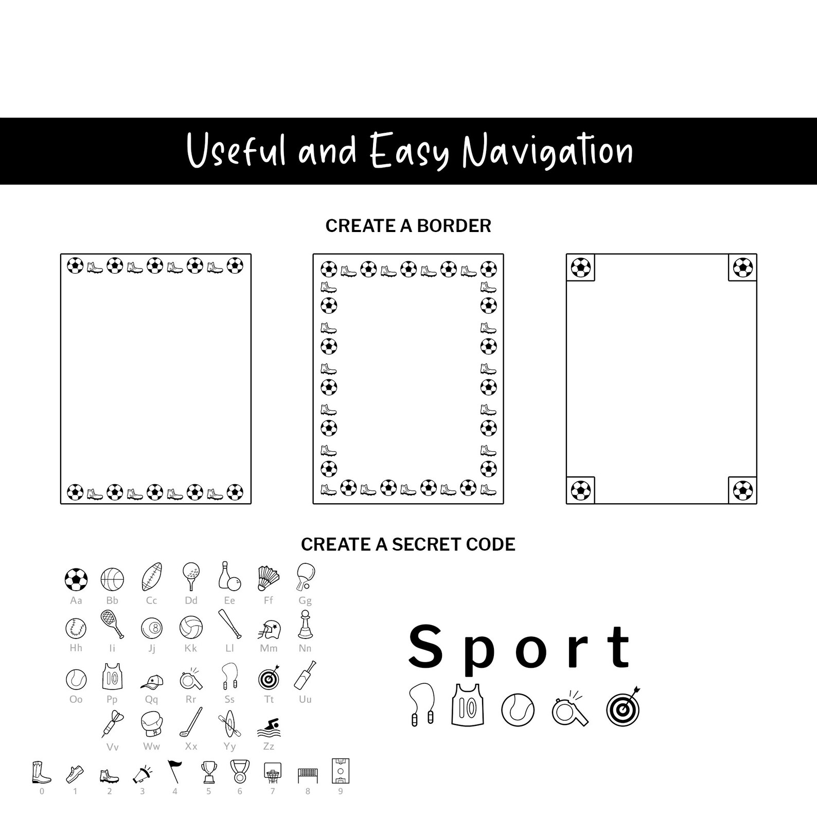 Sport Doodle Fonts, Instant File Otf, Ttf Font Download, Digital Font ...
