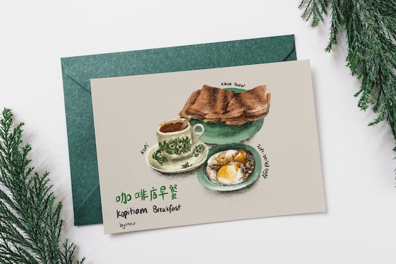 Singapore Traditional Hawker Breakfast Artprint