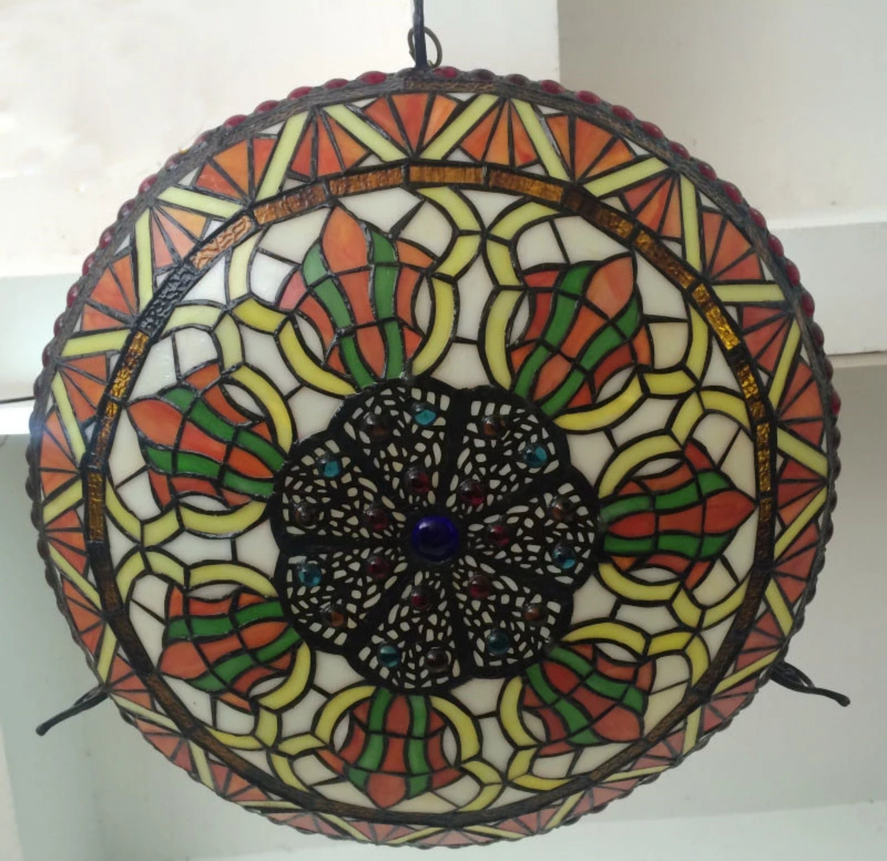 Araña de vidrio europeo accesorio de techo hecho a mano para | Etsy