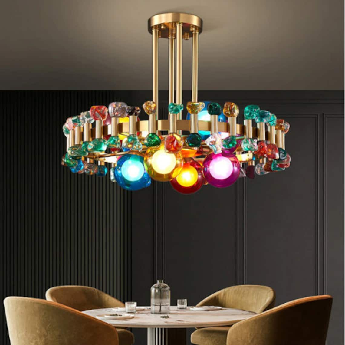 Best Crystal chandelier for living room & Dining Multicolor Etsy