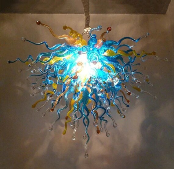 Custom made blown glass italian chandeliers deals