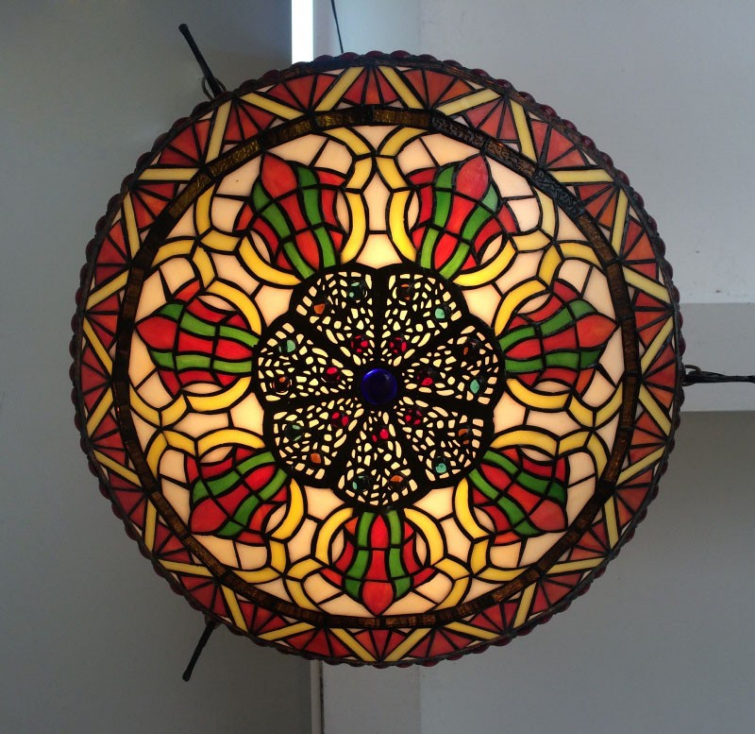 Araña de vidrio europeo accesorio de techo hecho a mano para | Etsy