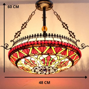 Araña de vidrio europeo accesorio de techo hecho a mano para | Etsy