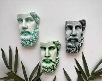 大きなギリシャ神の顔の壁掛け彫刻 - Etsy 日本