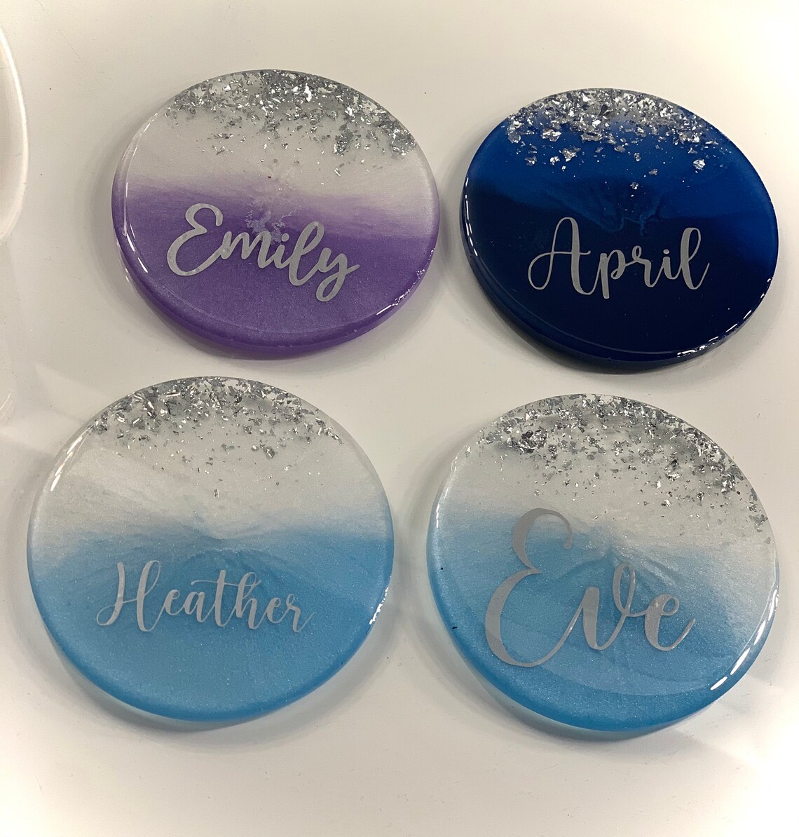 Personalised coasters. Handmade custom drink coasters with Etsy