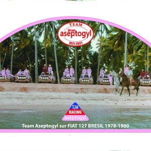 Rally Plate “50 years Aseptogyl” – Fiat 127 “Sugar Cane” Team Aseptogyl BRAZIL – 50 copies