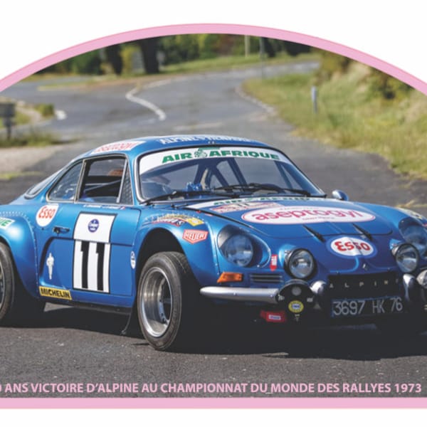 Plaque Rallye « DIEPPE 2023» – ALPINE A110 -Aseptogyl Bleue