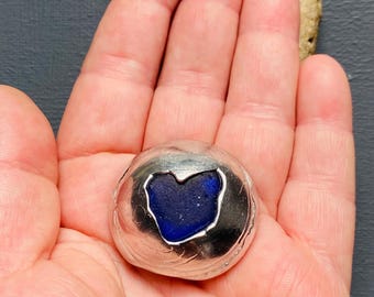 Ashes Solace Pebble, Sea Glass Memorial Stone, Pet Loss Keepsake, Griefing