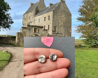 Lallybroch Ohrstecker, Outlander Sassenach Geschenk, Handgemachtes Recycled Feinstes Zinn