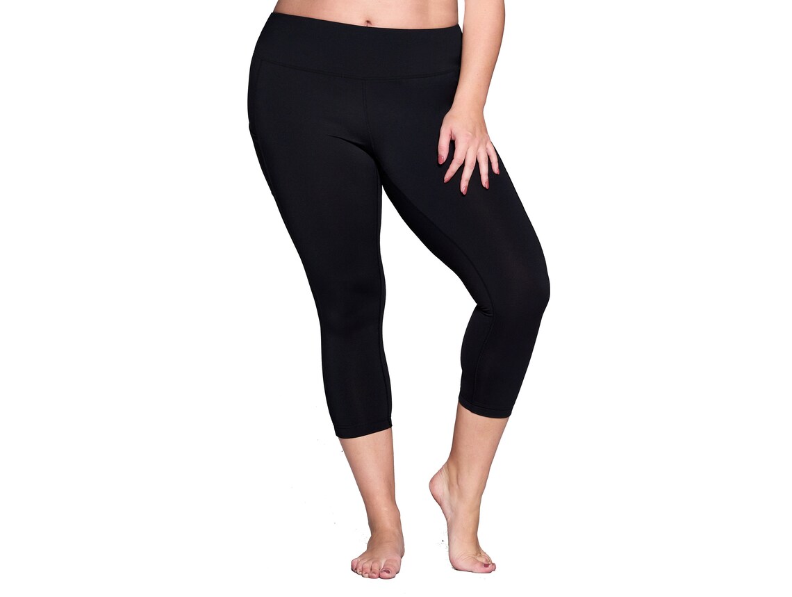 KQUZO Women's Plus Size High Waist Capris Compression Etsy
