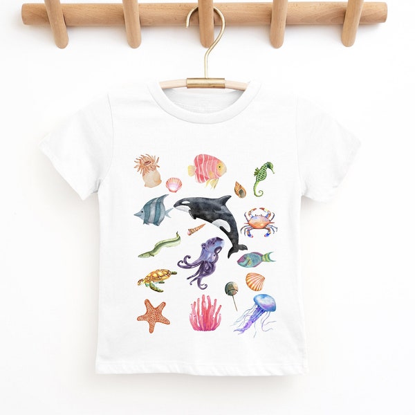 Toddler under the sea shirt, ocean shirt, whale shirt, octopus shirt, turtle t-shirt, fish shirt, explorer shirt, baby onesie, beach shirt