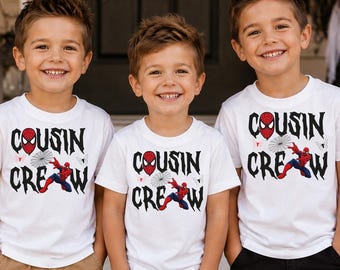 Spider Cousin Crew Halloween Shirts, Matching Cousin Shirts, Spider Kids Tee, Halloween Cousins Outfit, Boys Girls Cousin Shirt