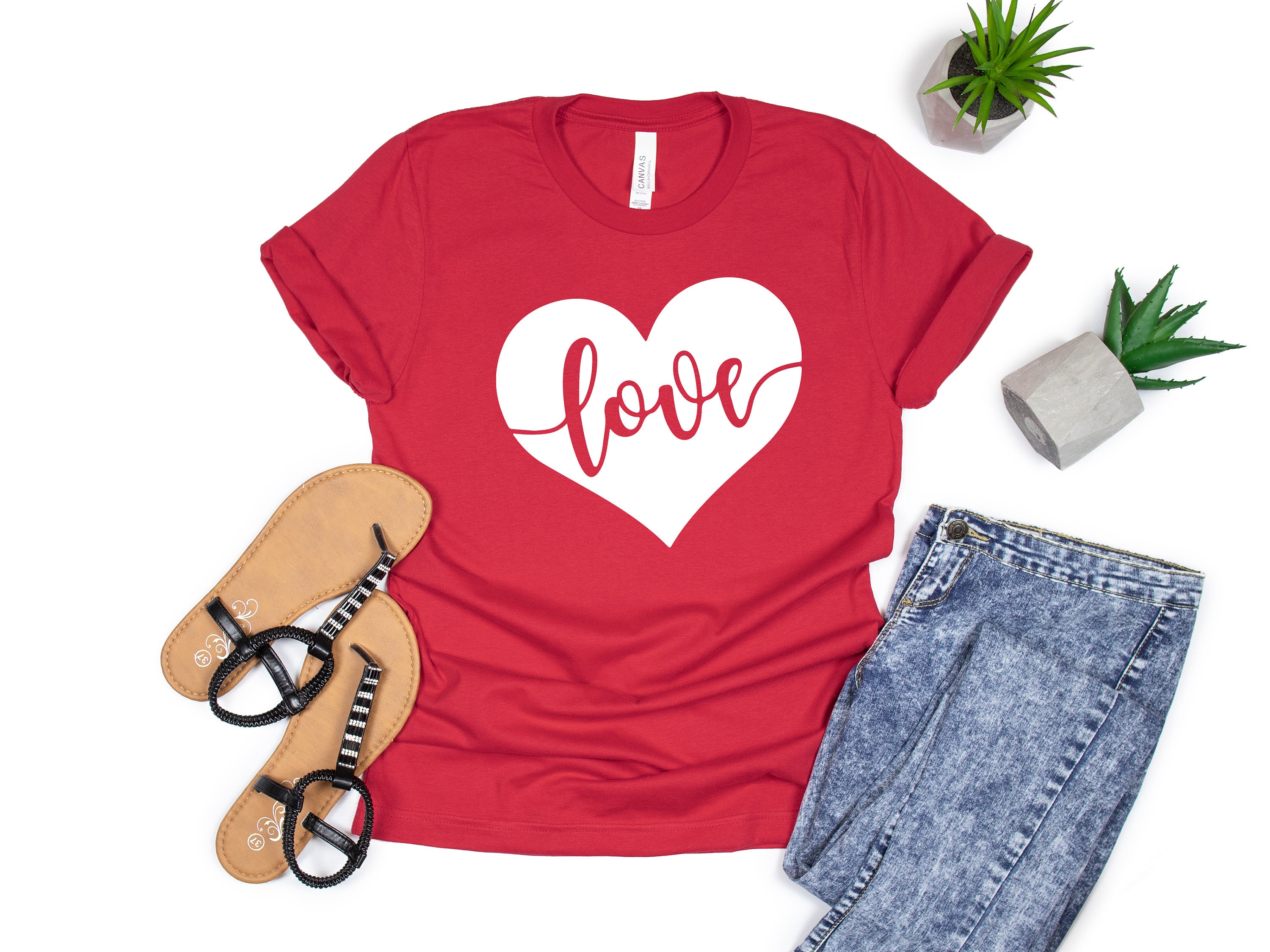Love Valentine's ShirtLove Heart Shirt Cute Valentine | Etsy