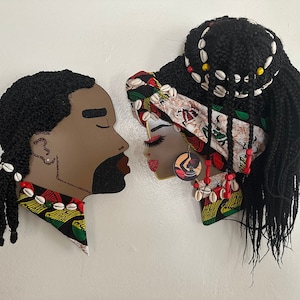 Corona de historia afroamericana, corona decorativa de pared de Diva Queen y Don King