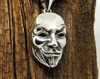 Guy Fawkes mask pendant