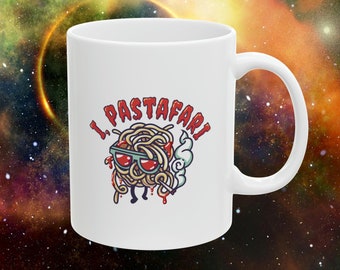 Pastafari Ceramic Mug, 11oz No AI.