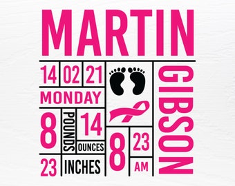 Download Birth Announcement Svg Etsy